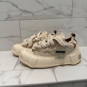 XVESSEL Platform Sneakers Distressed Mens 5‎ Womens 7 Chunky Low Top Peace Sign